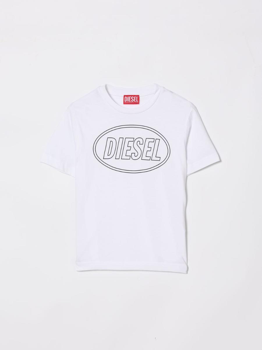 디젤 Little Boys T shirt J025820GRAI White K100