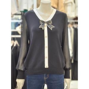  스위트숲 세이브존07 브로치 포인트 배색 니트 OA2LKT5 S12486641
