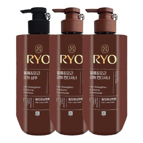<b>려</b> 흑운 볼륨 앤 모근 강화 <b>샴푸</b> 592ml+컨디셔너 592ml 2개 3종세트