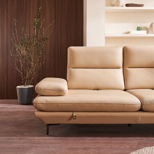 다우닝 에일로 스윙 전체 천연통가죽 소파 4인용 (스툴포함)_이미지