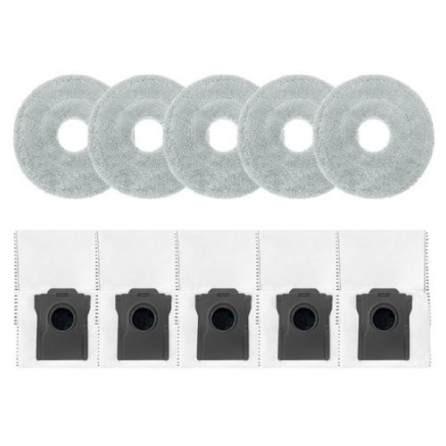 드리미 X50 Ultra Master 호환 활성탄 더스트백 + 물걸레 세트 (물걸레5개+더스트백5개)_이미지