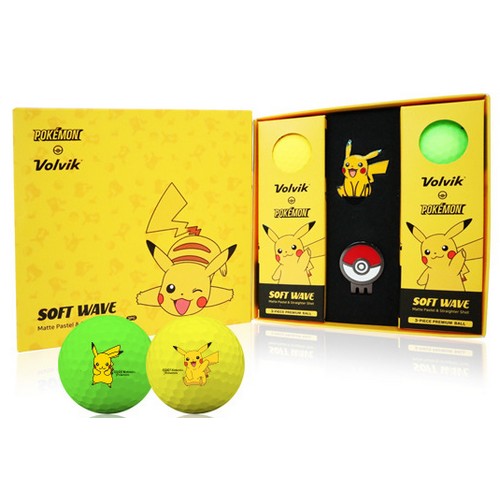 볼빅  비비드 소프트 웨이브 포켓몬스터 피카츄 (컬러공, 6개+볼마커)