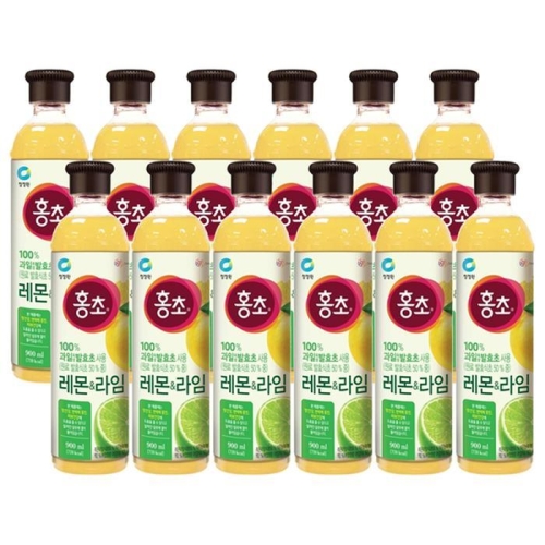 청정원 홍초 레몬&라임 900ml (12개)_이미지