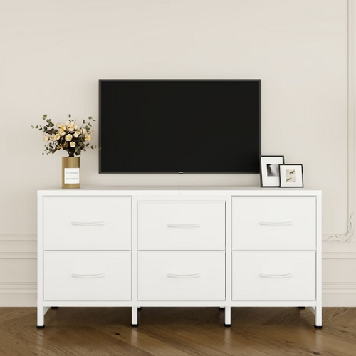 소웰홈 패브릭 2단 6문 모던 거실장