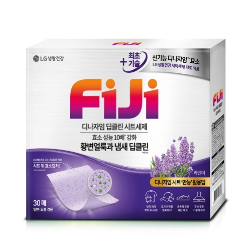 피지(FIJI) 디나자임 딥클린 시트세제 라벤더 30매 (1개)_이미지