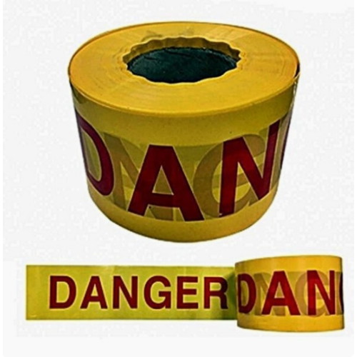 DANGER 황색 안전테이프 100mm
