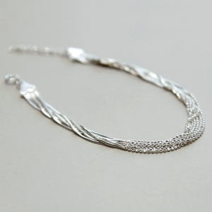 제이로렌 바이데이지   04B0725 투타입 실버 체인 팔찌