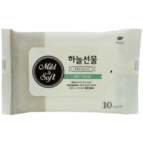 샤인 하늘선물 물티슈 리필형 10매 (50팩)_이미지