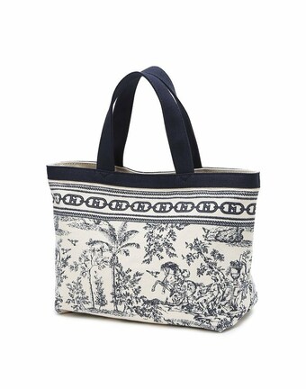 헤지스 HIWA<b>75301</b>N2 뜨왈드주이 Toile de Jouy 캔버스 미니 토트백 핸드백 HIWA<b>75301</b> 가방 HIWA<b>75301</b>E910