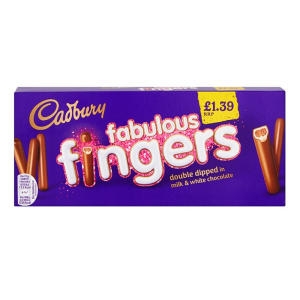 캐드베리 캐드버리 초콜릿 핑거 비스킷 대용량 Cadbury Fabulous Fingers Biscuits 110g 12팩