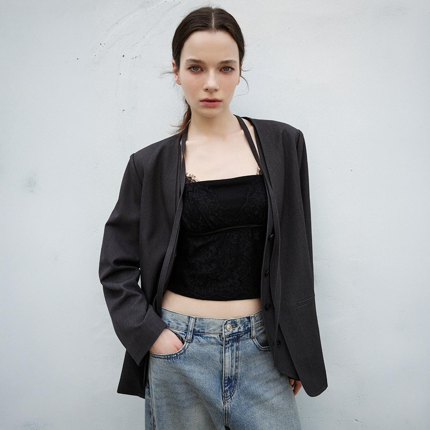 이랜드리테일 MIXXO V넥 변형 자켓 RE JKG311C MIWJKG90QC_이미지