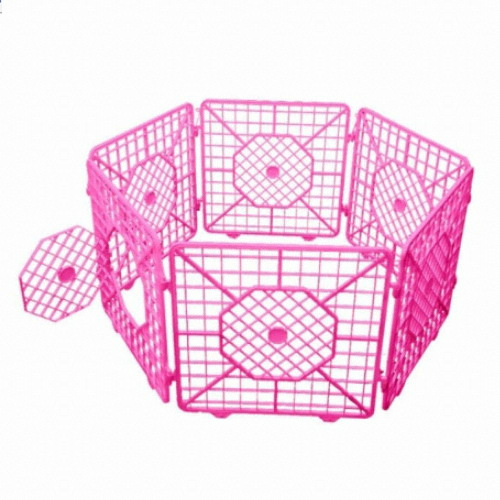 펫츠코 캐슬 울타리 대형 핑크 (6p)_이미지