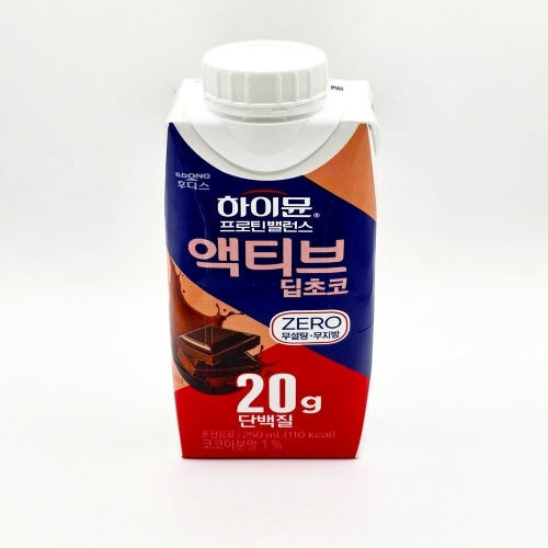 일동후디스 하이뮨 프로틴 밸런스 액티브 딥초코 제로 250ml이미지입니다. 누르면 해당 게시물로 새창이동합니다.