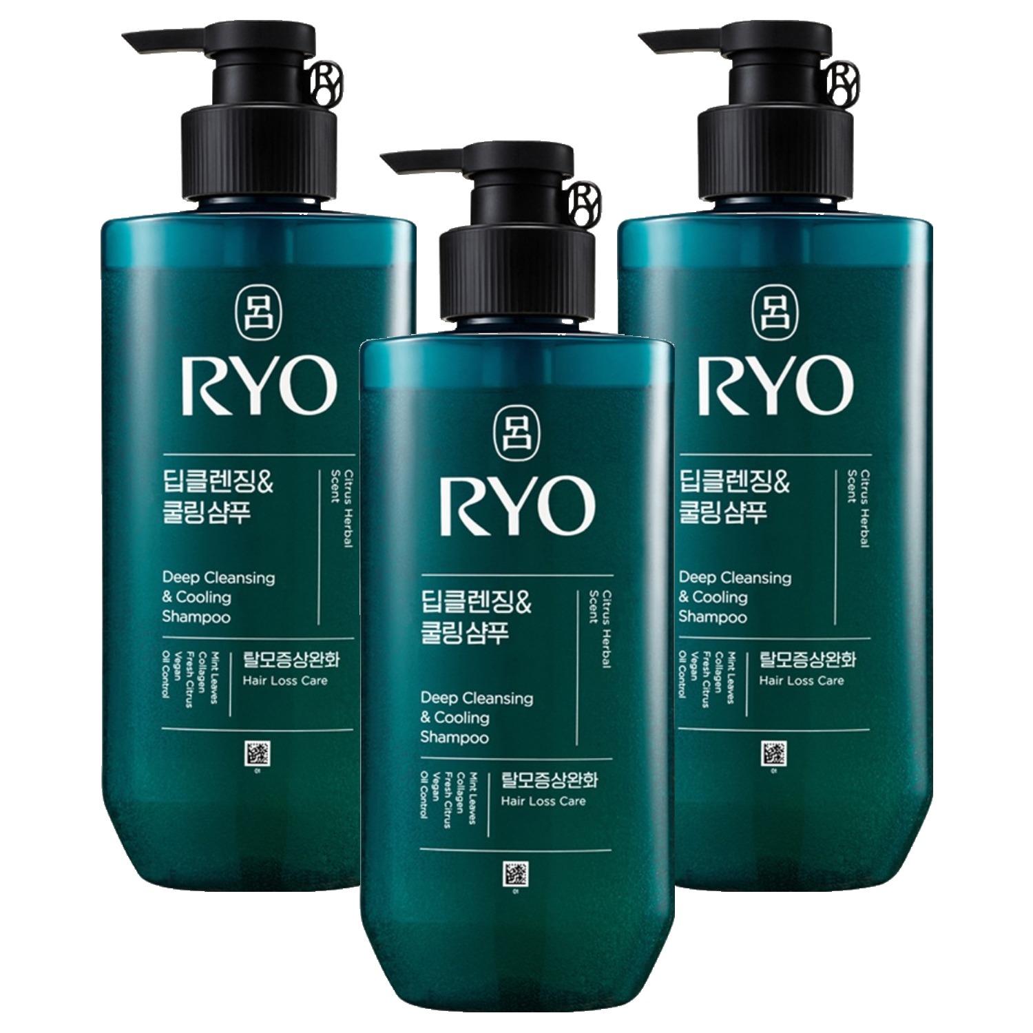 려 청아 딥클렌징&쿨링 샴푸 480ml (3개)_이미지