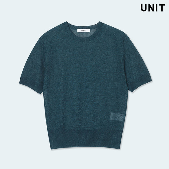유닛 다크그린 팔마 니트 크루넥 풀오버 UFLKCN21AN-04