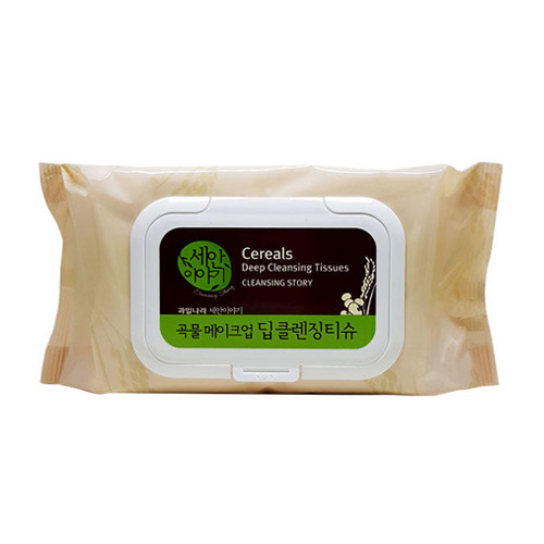 세안이야기 곡물 딥 클렌징 티슈 100매