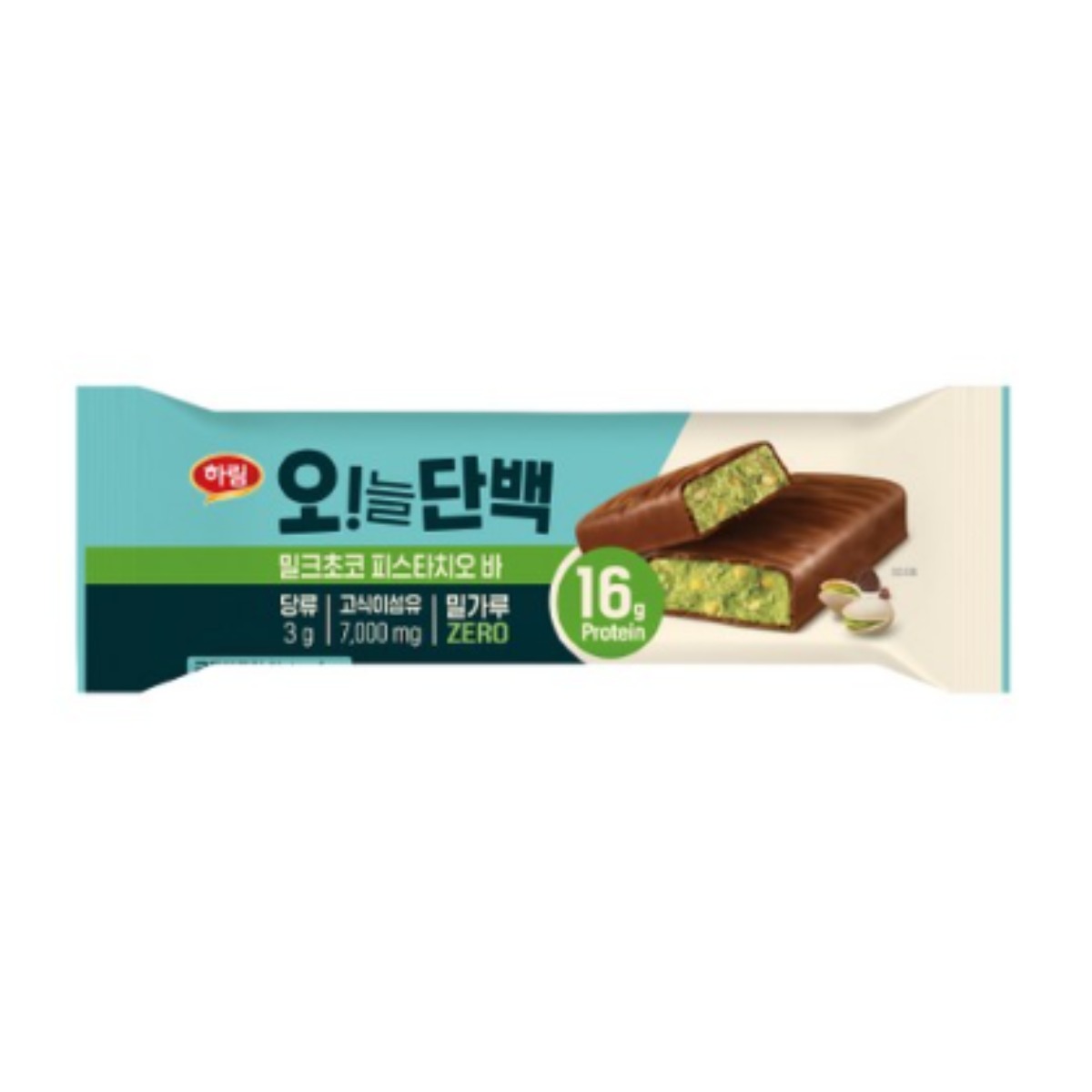 하림 오!늘단백 밀크초코 피스타치오 바 48g (15개)_이미지