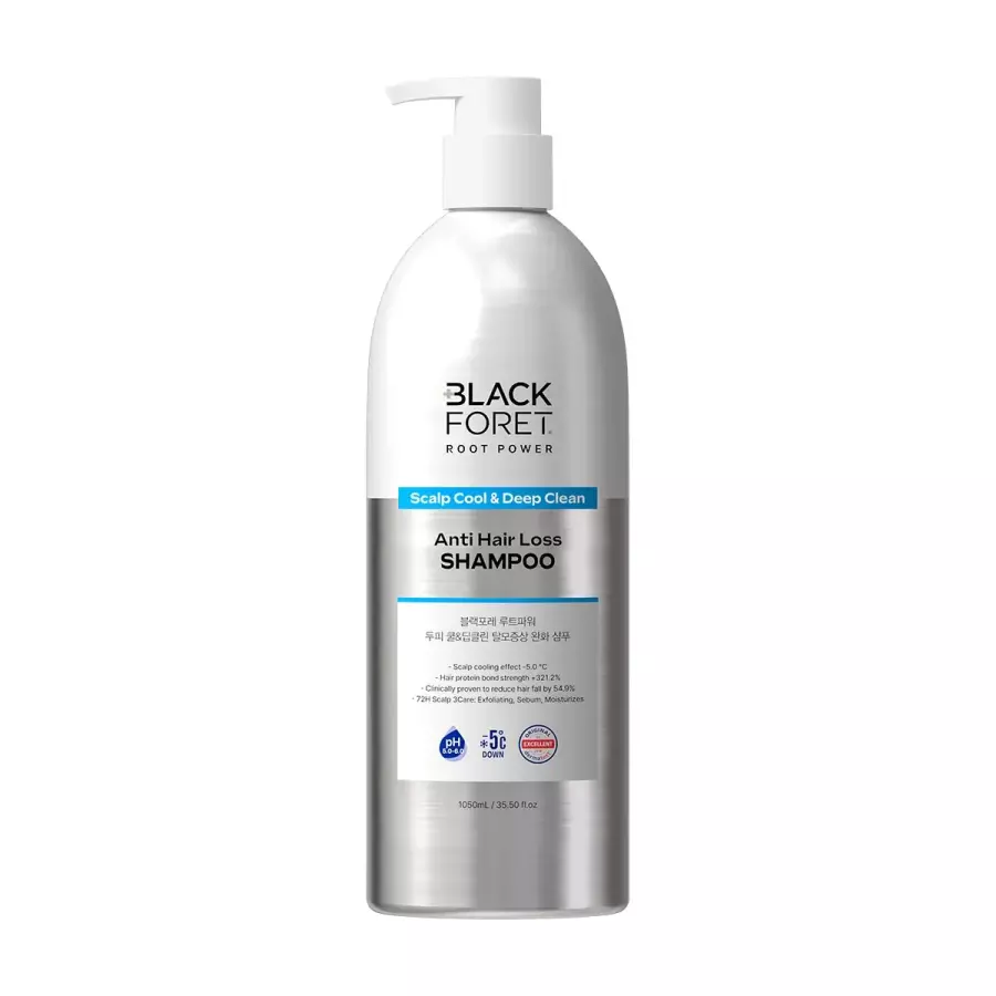 블랙포레 루트파워 두피 쿨 앤 딥클린 탈모증상완화 샴푸 1050ml (1개)_이미지