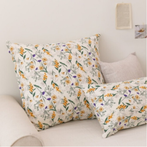 골든하비스트코퍼레이션 포홈 들꽃 대형 등쿠션(솜포함) 65x65