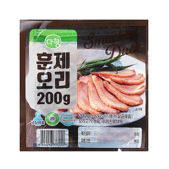 다향<b>오리</b> 슬라이스되어 간편한 다향 훈제<b>오리</b> 200g