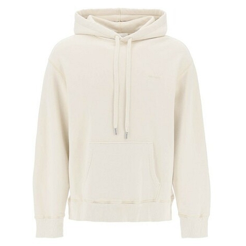 AMI 로고자수 후드 티셔츠 USW216 JE0052 (185, 아이보리)_이미지