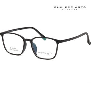 필립아츠 룩플러스 필립아츠 안경테 PH1107 C1 블랙 울템 뿔테 초경량 8g_이미지