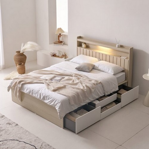 BIF보루네오 아르메 브릭스 포서랍 LED침대 Q (9존유로탑독립)