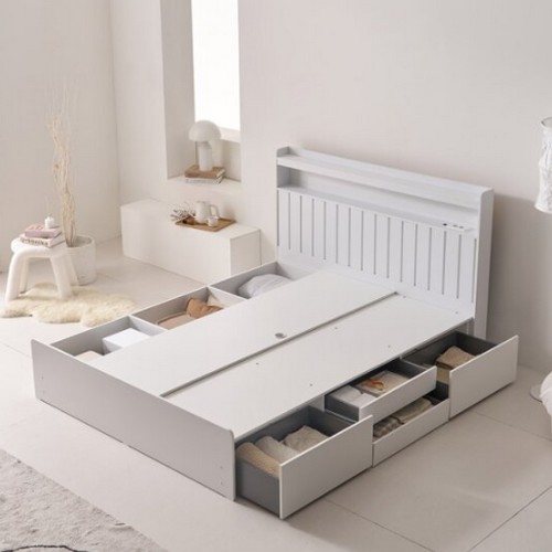 BIF보루네오 아르메 브릭스 포서랍 LED침대 Q (9존유로탑독립)_이미지