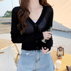오노마 ONM 여자 캐주얼 시원한 여름 이너 얇은 파스텔 가디건 33427975
