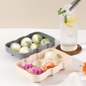 이우아여사 하이볼얼음틀 원형아이스볼 6구 실리콘 얼음트레이