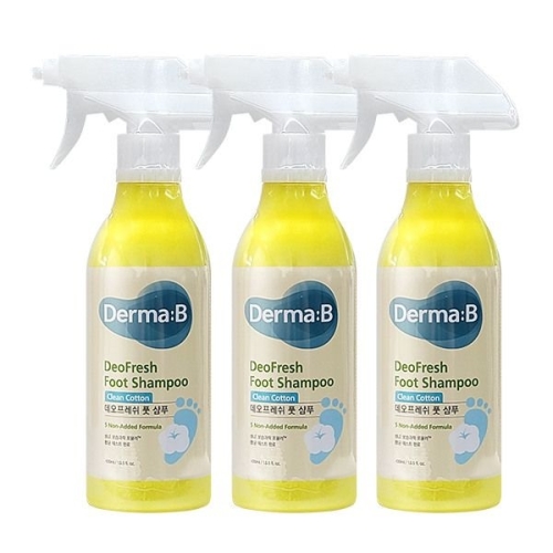 더마비 데오프레쉬 풋 샴푸 클린코튼 400ml (3개)_이미지