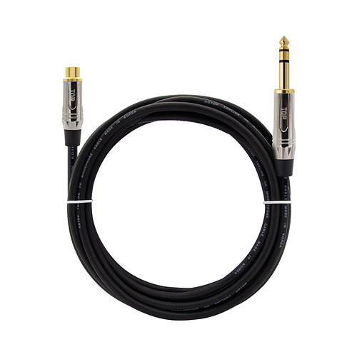 탑라인에이치디 HDTOP RCA to 5.5mm 스테레오 메탈블랙 케이블 (15m, HT-TP3054)_이미지