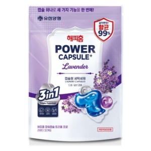해피홈 파워<b>캡슐</b> 트리플 프로 라벤더향 32개입