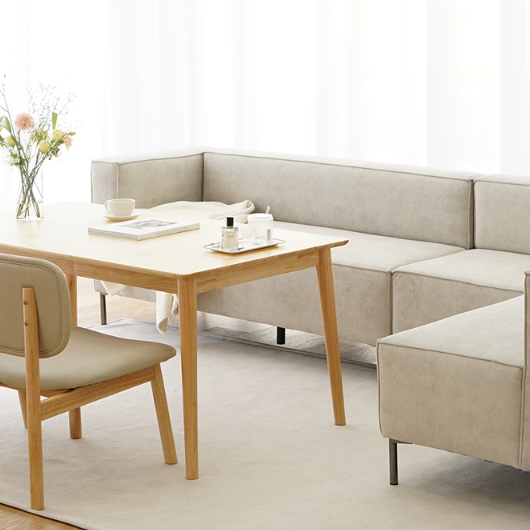 마루이 헤이즐 패밀리 리빙다이닝 원목 낮은 식탁 1800 (의자별도)_이미지