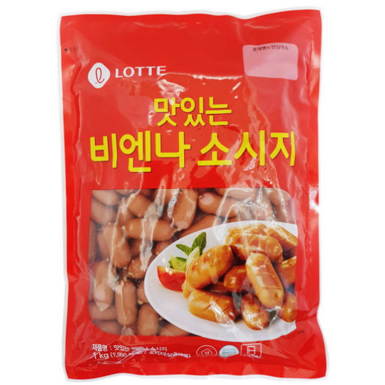 롯데웰푸드 맛있는 비엔나 소시지 1kg (3개)