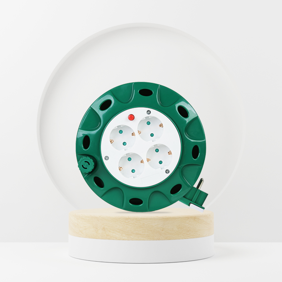 러그박스 4구 슬림형 캠핑릴선 그린