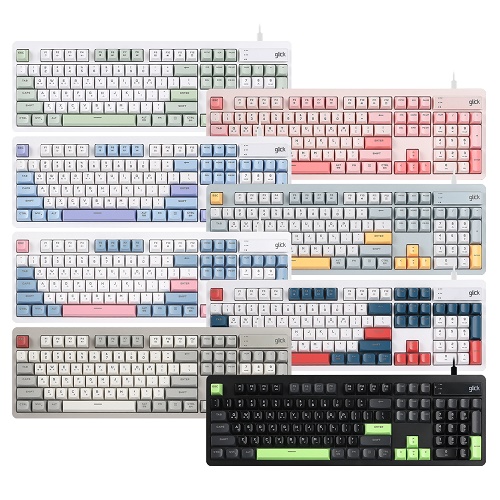 지클릭커 OFFICEPRO OPK50 사일런스 M RGB 무소음 방수 104 (Poker Green)