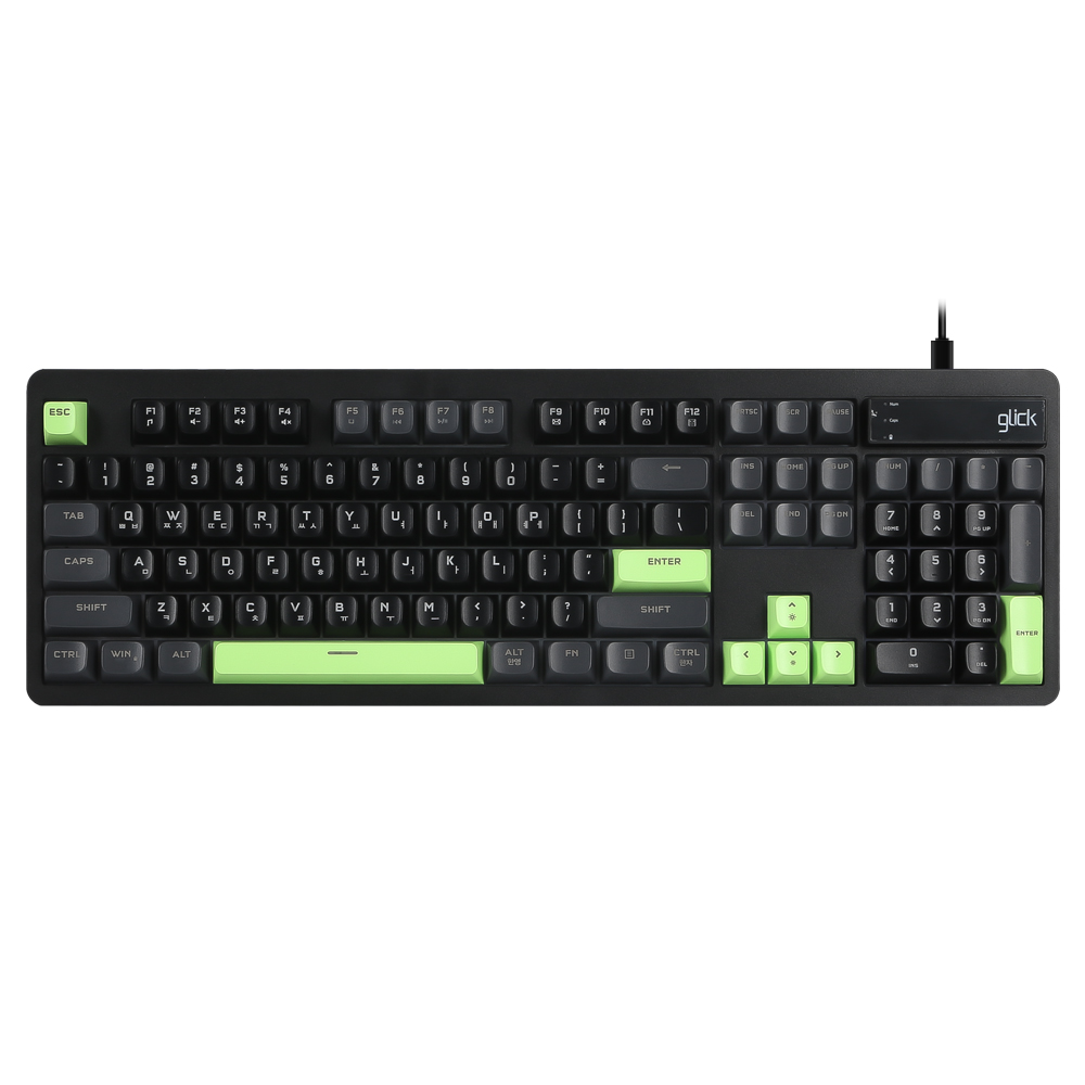 지클릭커 OFFICEPRO OPK50 사일런스 M RGB 무소음 방수 104 (Poker Green)_이미지