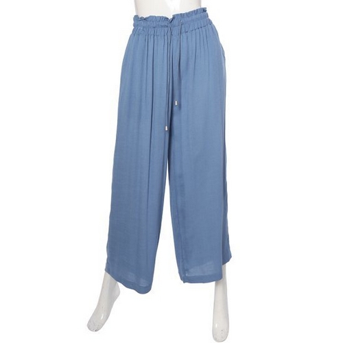 보끄레머천다이징 올리브데올리브 와이드 허리밴딩 스트링팬츠 YW0AL171