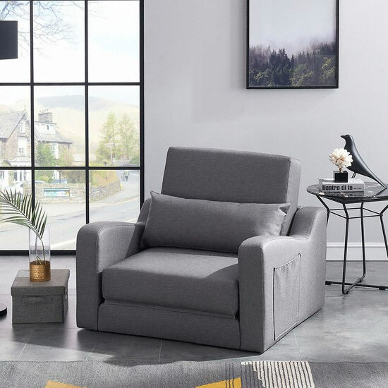 로즈망 가죽 소파베드 1인용