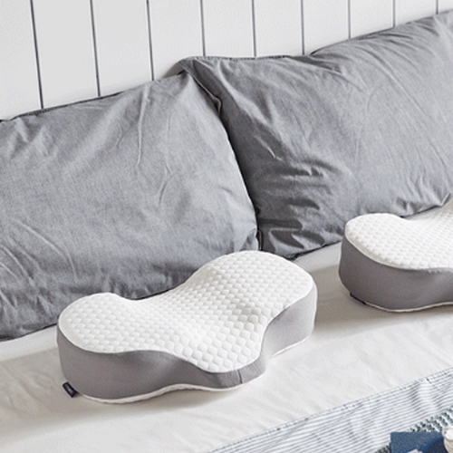 프리미엄 3D 크림 쿠키 경추 메모리폼 휴대용 베개