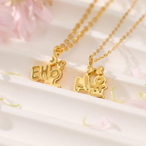 뽀르띠 리본 이름목걸이 3.75g (1개)_이미지