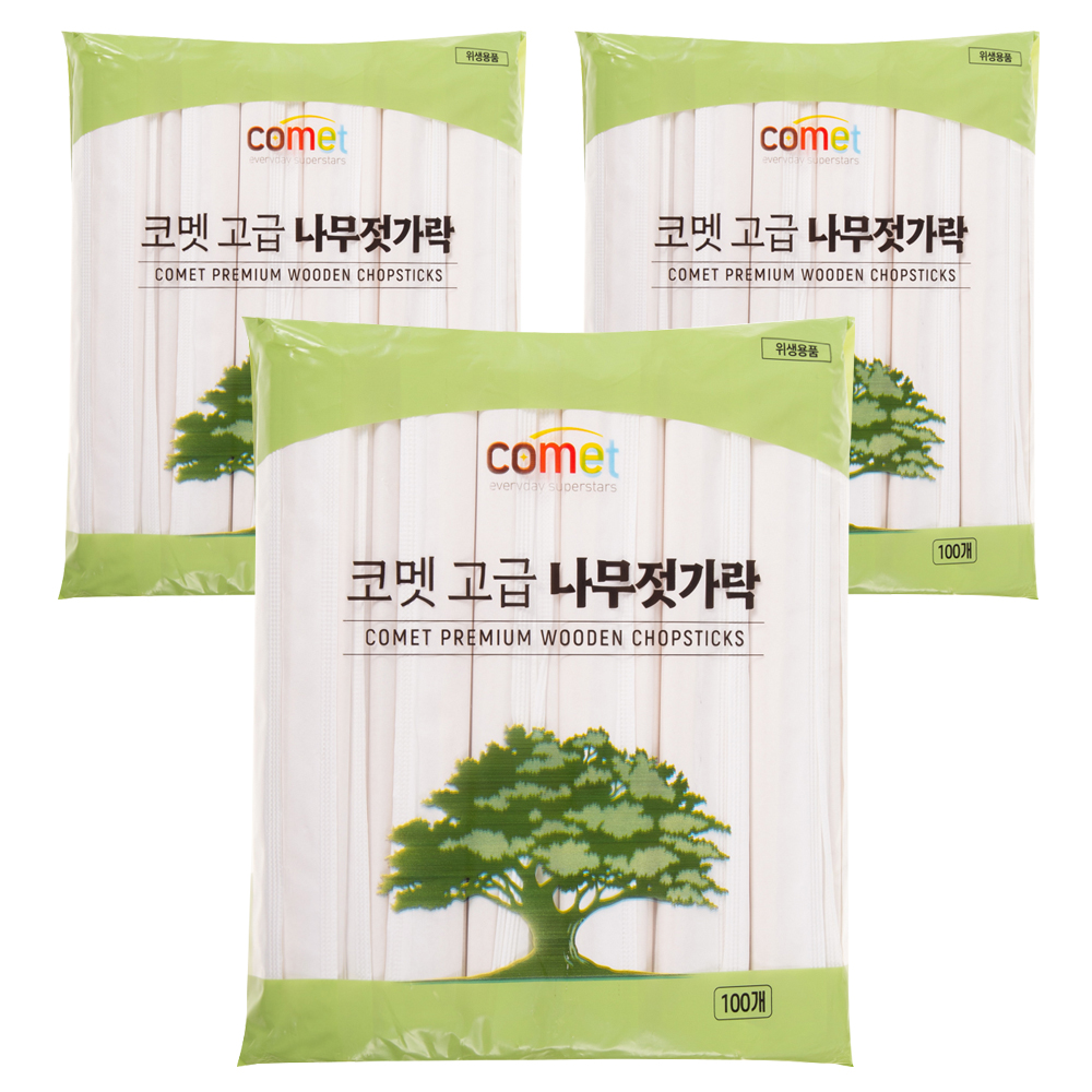 쿠팡 코멧 고급 나무젓가락 (300개)