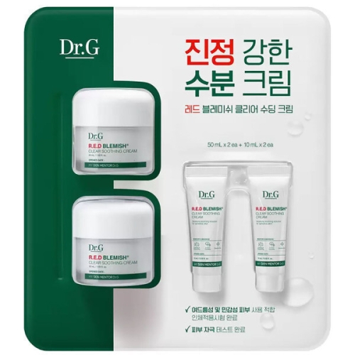  닥터지 레드 블레미쉬 클리어 수딩 크림 50ml+10ml [50ml 2개+10ml 2개]