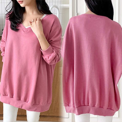 아이우먼 위쉬몰 IL 딥브이히트기모맨투맨 E893H409 빅사이즈