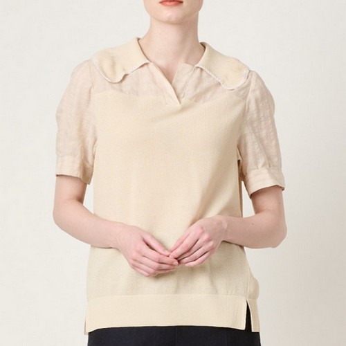 BCBG 바닐라 우븐 패치 니트 H목동 B2M4K421