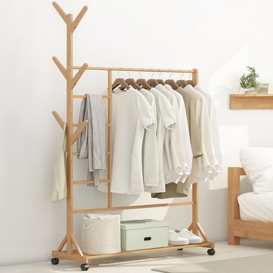 가구느낌 멀티 원목 행거 1000