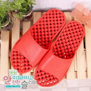 샤바스 안전욕실화 도트 레드_이미지