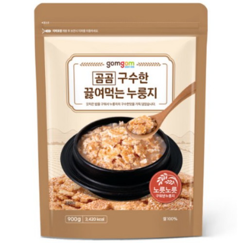 쿠팡 곰곰 구수한 끓여먹는 누룽지 900g (4개)_이미지