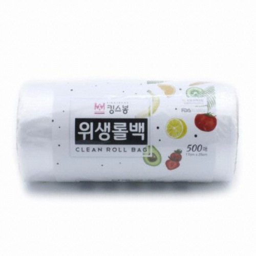 가온누리코리아 킹스봉 대용량 일회용 비닐 봉투 위생롤백 17X28  500매입_이미지